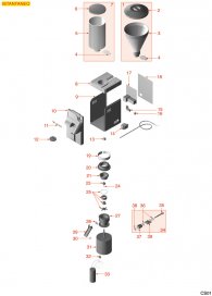 KAFFEEMÜHLE CASADIO INSTANTANEO Explosionszeichnung