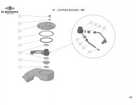 Linea PB Kaffee Boiler Grupp MP Explosionszeichnung