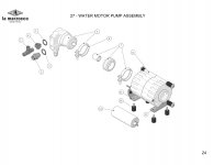 27 - WATER MOTOR PUMP ASSEMBLY Explosionszeichnung