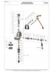 ECM Mechanika Slim PID Brühgruppe Explosionszeichnung